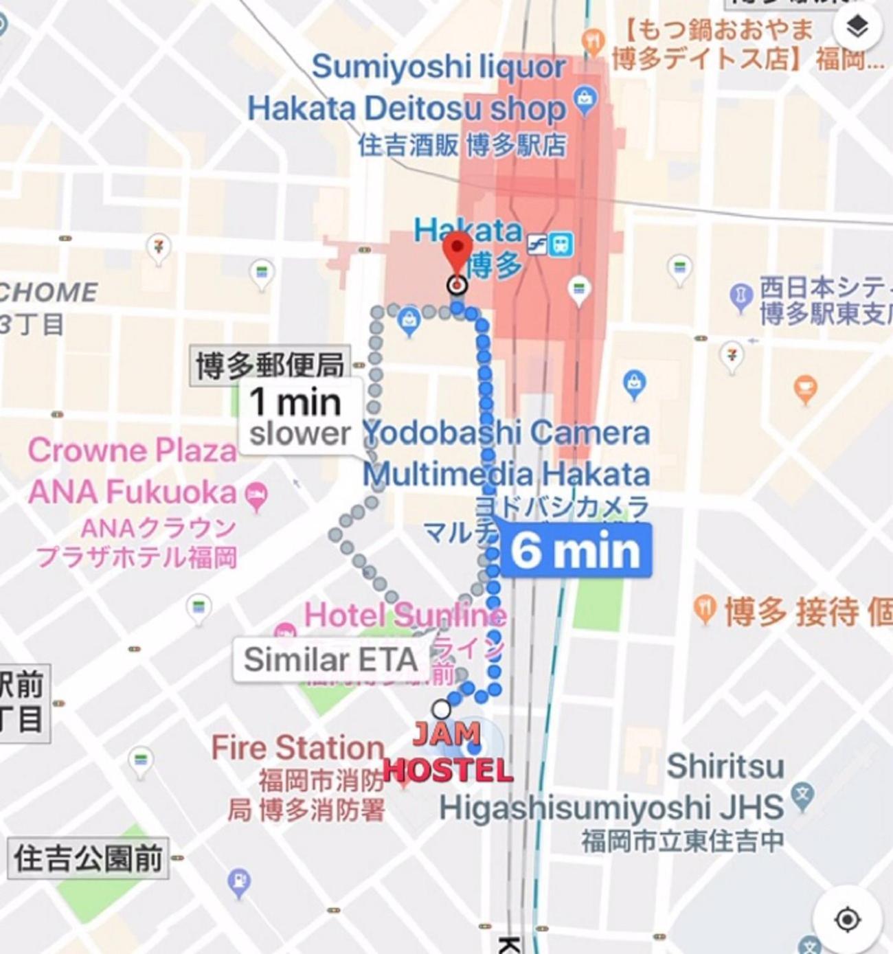 Jam Hostel Hakata Station Front Semi-Private Room With Shared Bathroom - Vacation Stay 61445 Fukuoka  Exteriör bild